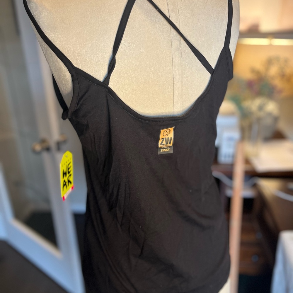 Zumba Fitness Gray Backless Camisole Top